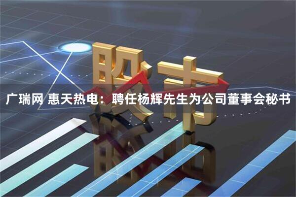 广瑞网 惠天热电：聘任杨辉先生为公司董事会秘书